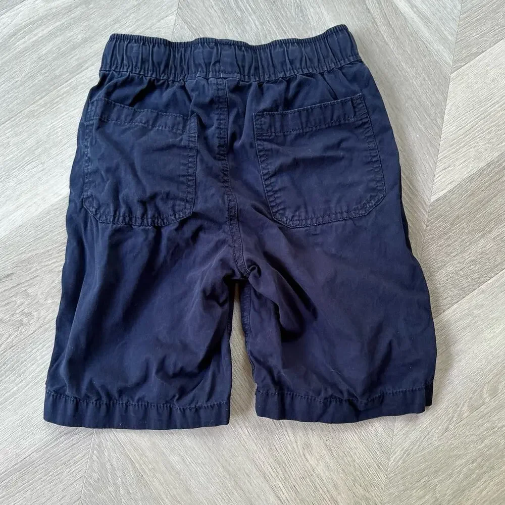 Children's Place Navy Blue Pull On Chino Shorts Boys 8 Drawstring Waist